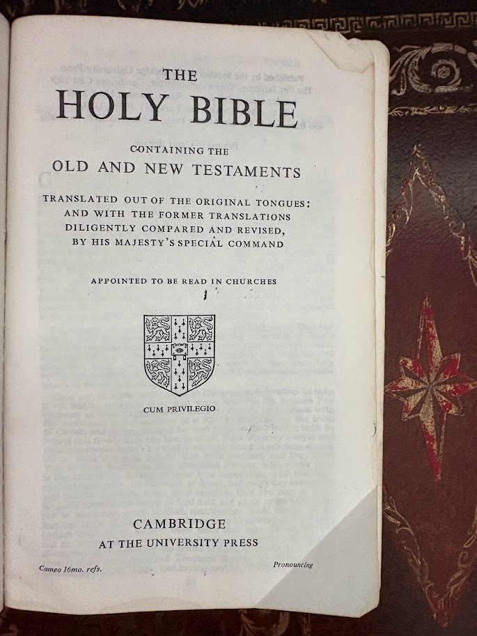 Holy Bible KJV Appointed To Be Read In Church Indian Calfskin Leather Cambridge