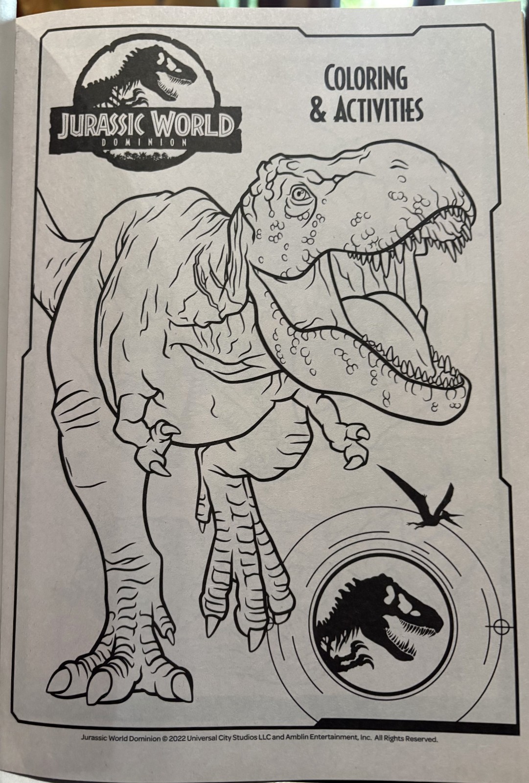 Jurassic World Three Books in One NEW Coloring Color & Trace Color by Number