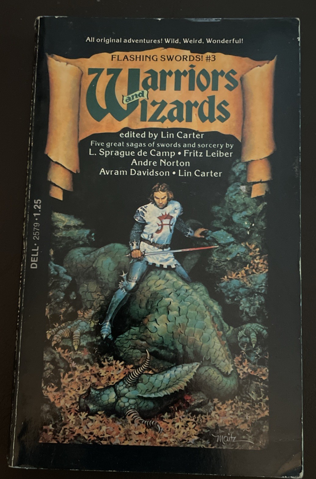 Flashing Swords #3 – Warriors & Wizards, Ed Lin Carter, Dell PB 1st Ed 8/76