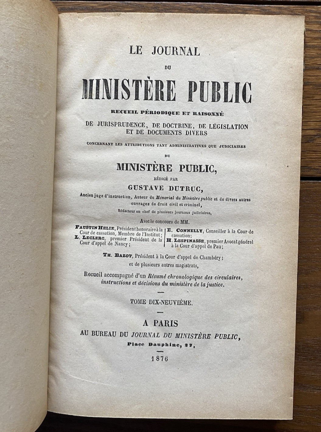 Antique French Law Books Journal du Ministere Public 6 Volume Set 1876-1881
