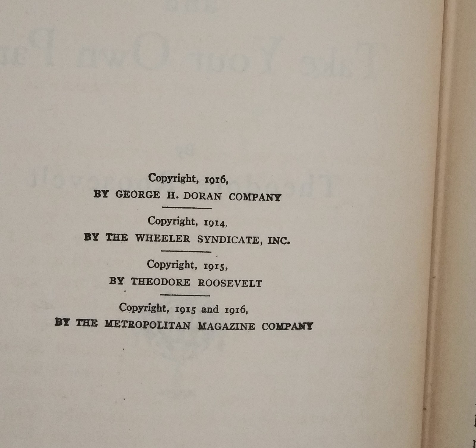 fear god and take your own part, theodore roosevelt