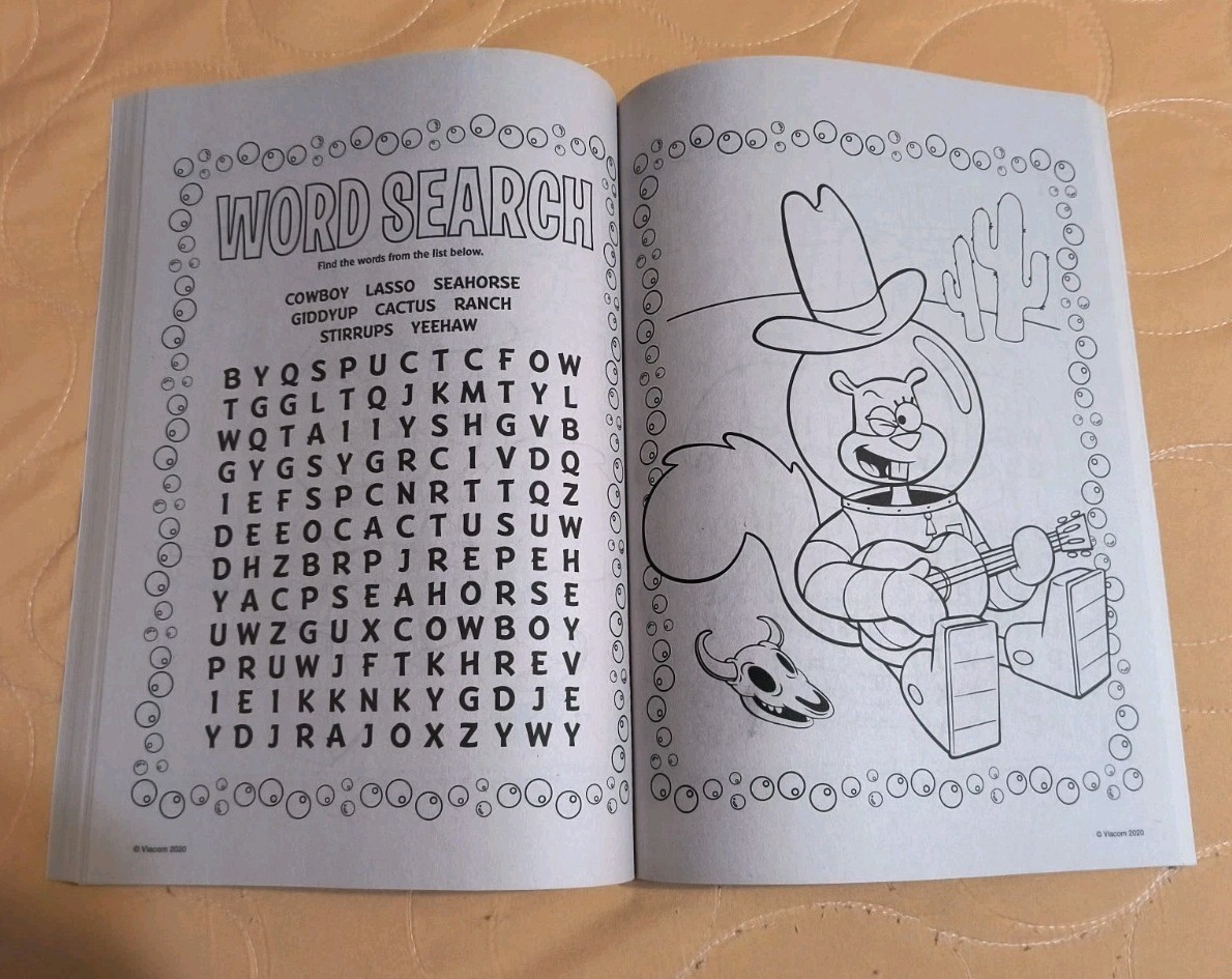 SpongeBob SquarePants “Bubbly Buddies” Gigantic Coloring & Activity Book🆕🆓Ship