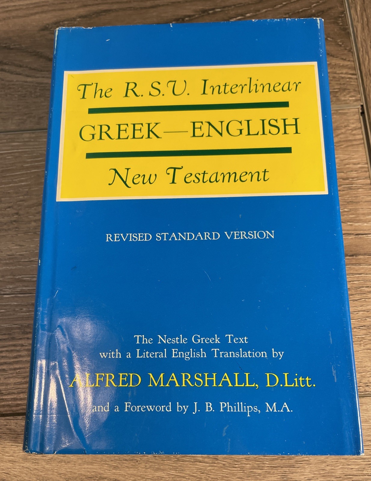 The RSV Interlinear Greek English New Testament Alfred Marshall 1968 1st Edition