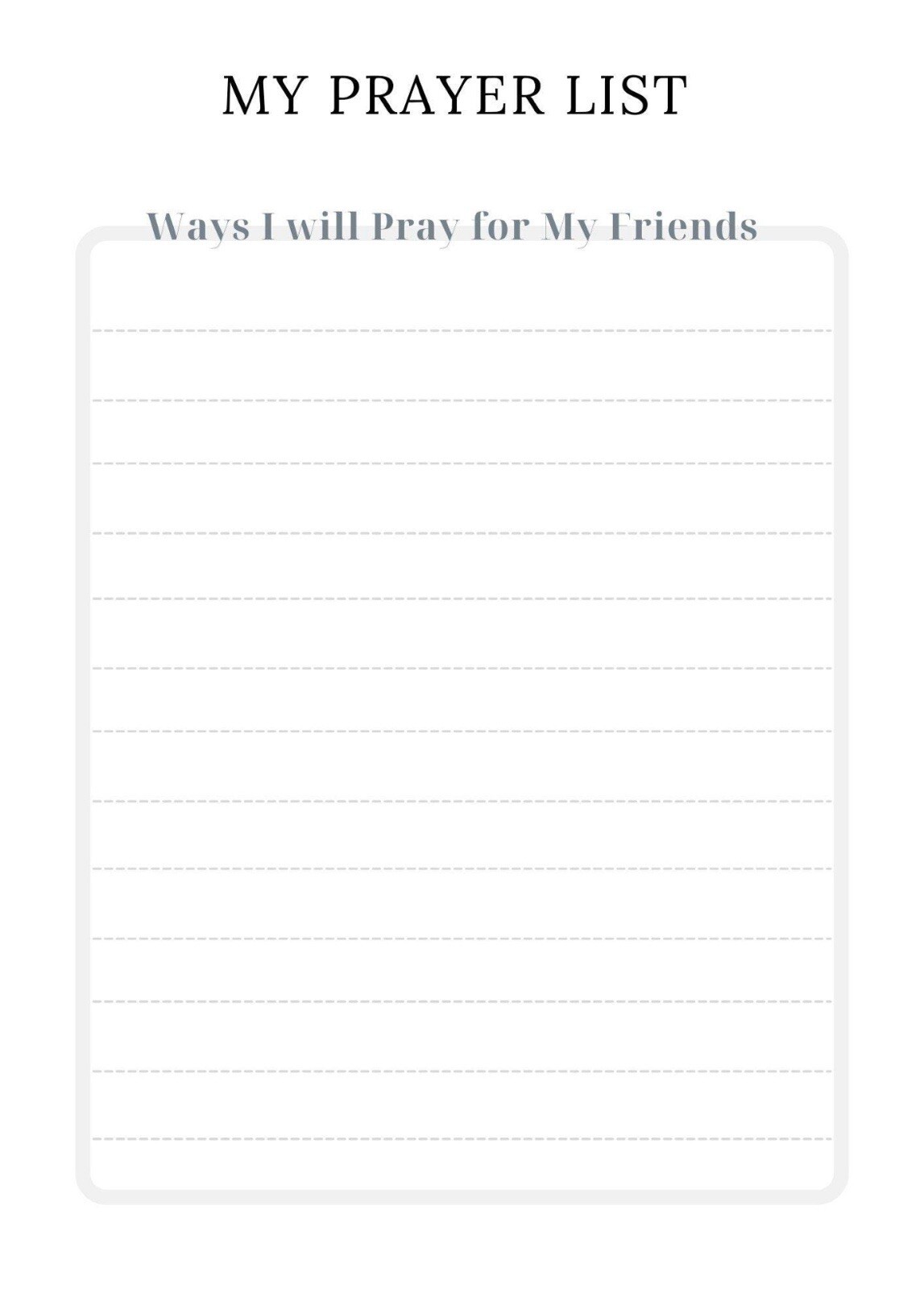 Digital Prayer Journal 35 Pages Reusable, Editable, And Printable