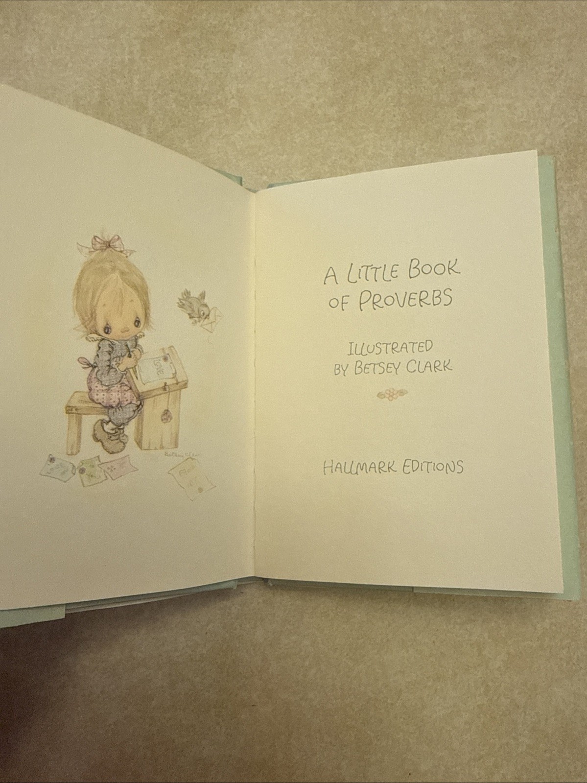 Vintage Betsey Clark A Little Book of PROVERBS Hallmark Clark 1974 w/ Dust Cover