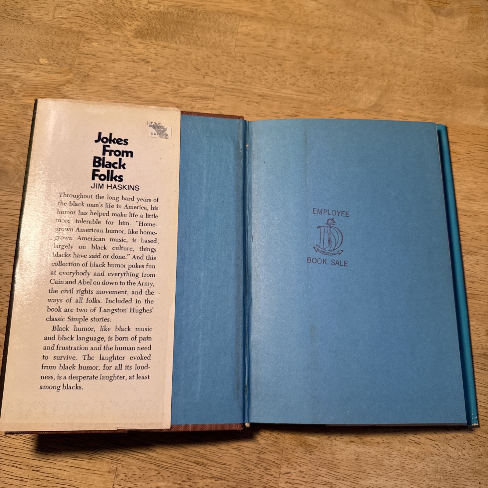 Jokes from Black Folks By Jim Haskins 1973 First Ed. Hardcover W/ Dust Jacket