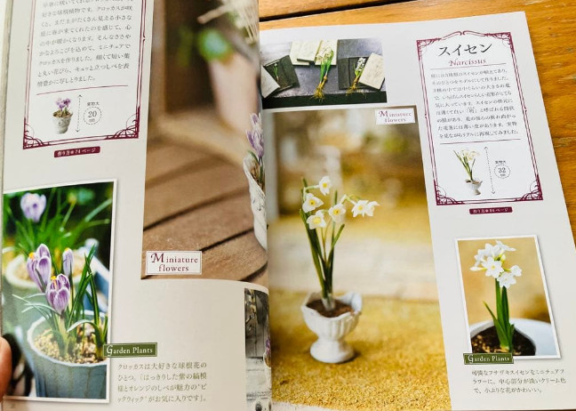 Miniature Flower Lesson miniature artist Yukari Miyazaki – Japanese Craft Book