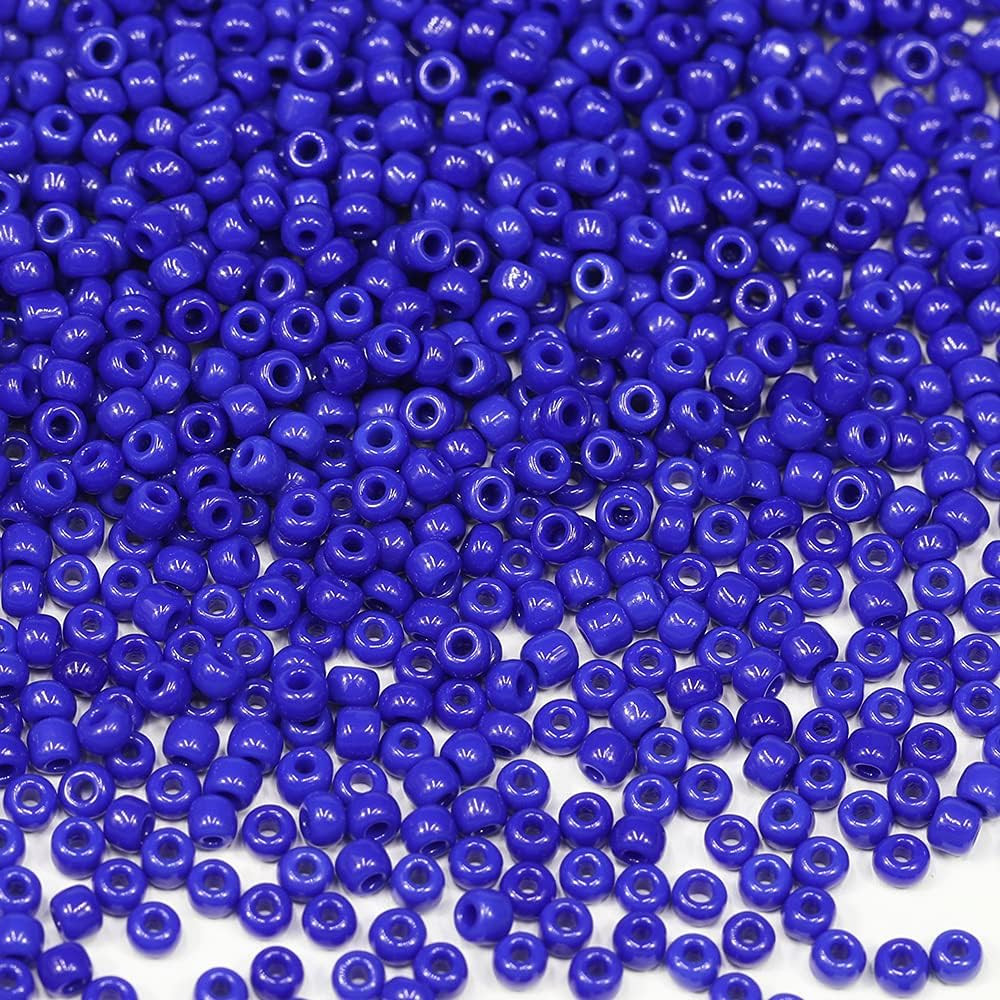 Opaque Dark Blue Colors 3mm Seed Beads About 3600pcs/100Grams in Bag, 8/0 Glass