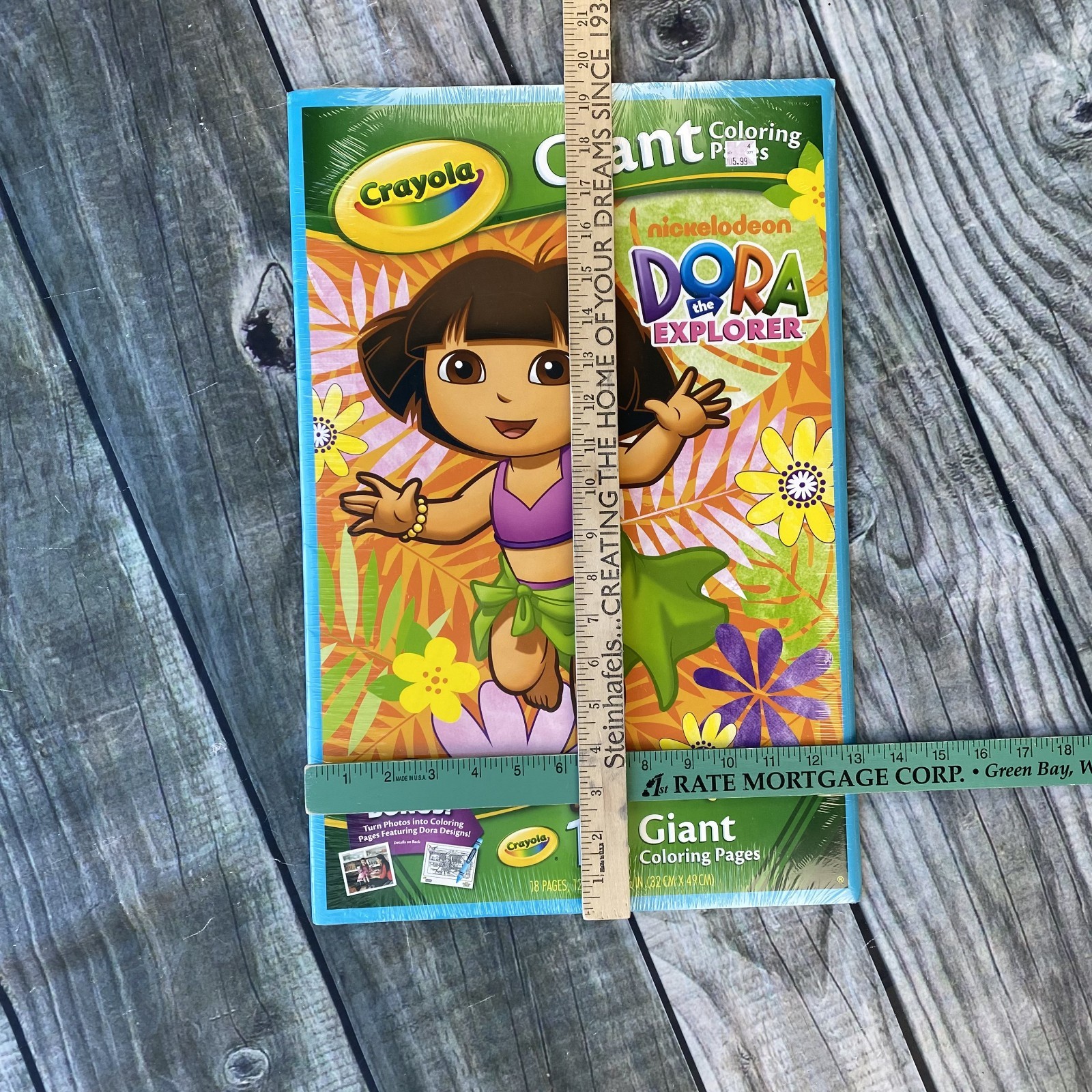 Sealed Dora The Explorer 18 Jumbo Giant Coloring PAGES K-mart Sticker Crayola