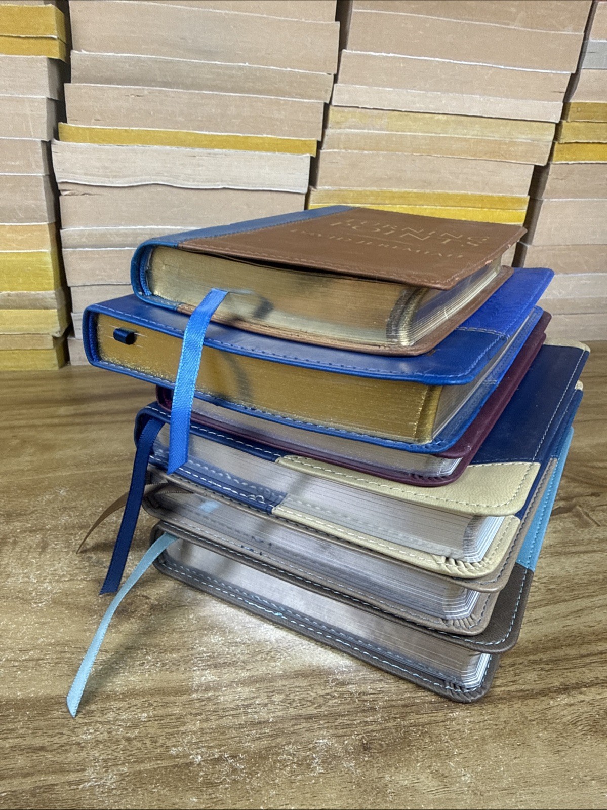 Lot of 5 David Jeremiah Leather Devotional Books Christian Set Leather READ