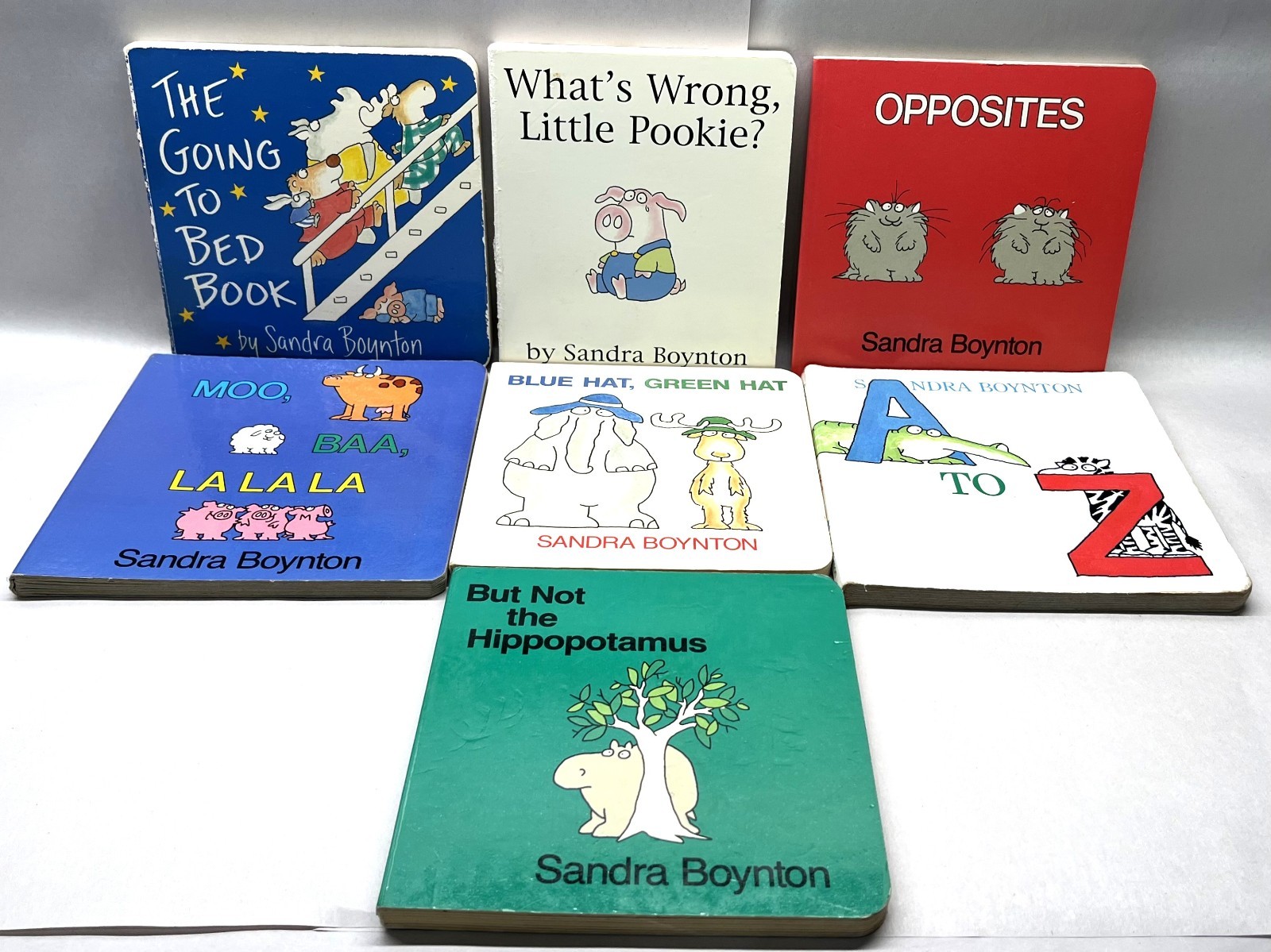 Sandra Boynton Lot 7 Board Books 5 early printings from 1980’s, very good cond!