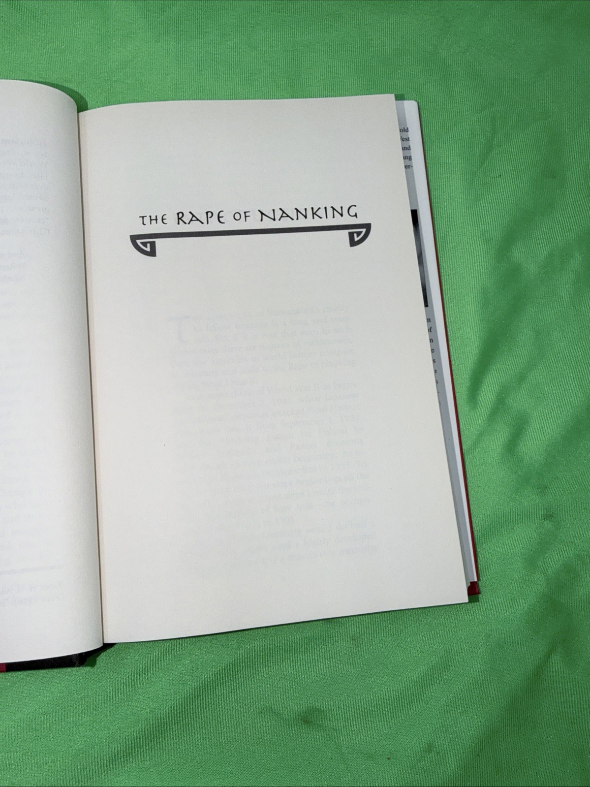 The Rape of Nanking – Iris Chang (Hardcover) First Edition / 14th Printing, WWII