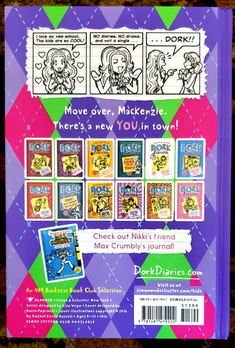 Lot of 8 Rachel Renee Russell Books- Dork Diaries(6) & Max Crumbly(2)