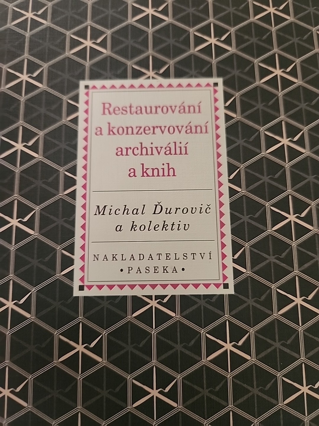 Restoration and conservation of archives and books, Michal Durovic, 2002, Signed