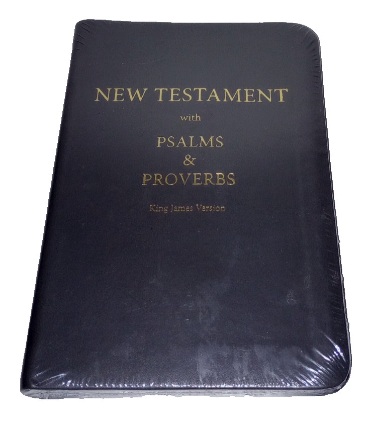New Testament & Psalms Proverbs (KJV) Pocket Bible – Gray Cover – New / Sealed
