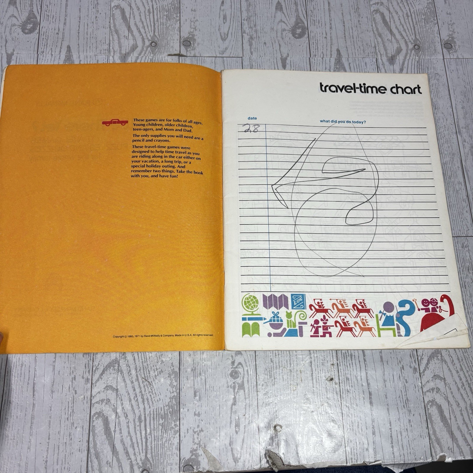 Vintage 1970s Rand McNally “Are We There Yet?” Travel Games Puzzle Kids USED