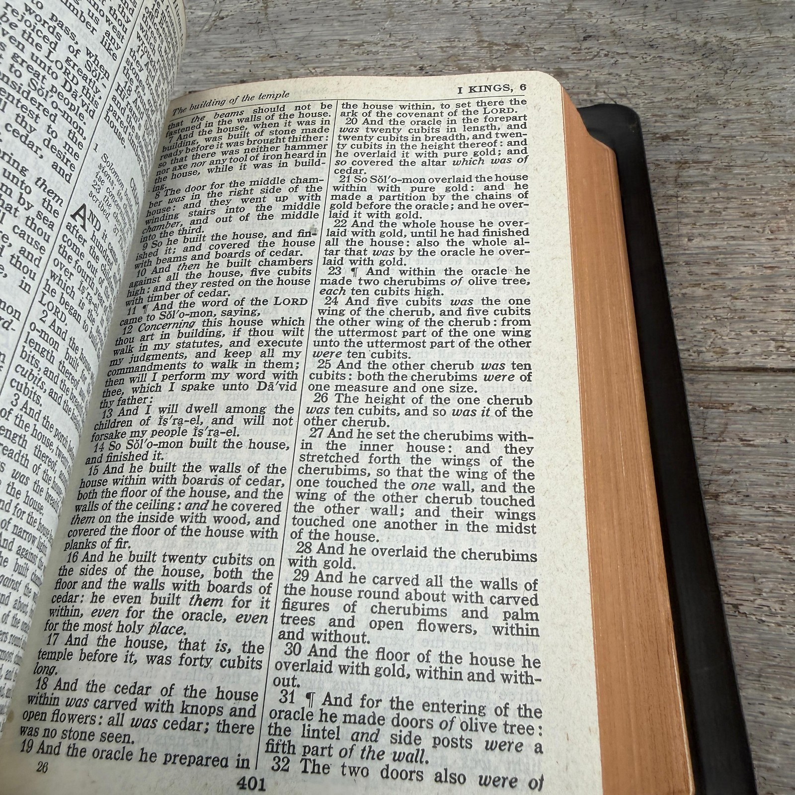 Vintage Holy Bible King James National Bible Press Black HC Illus Gilt Edges