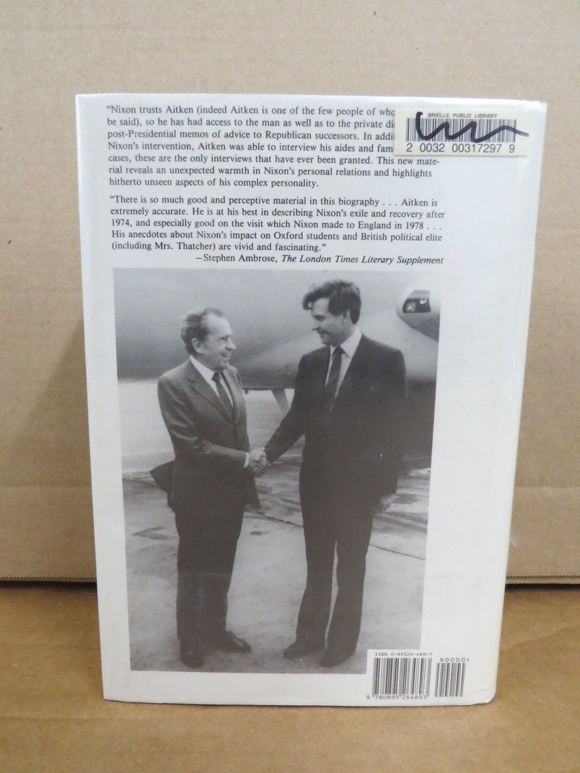 Nixon: A Life Jonathan Aitken 1993 First Edition Biography Regnery Publishing