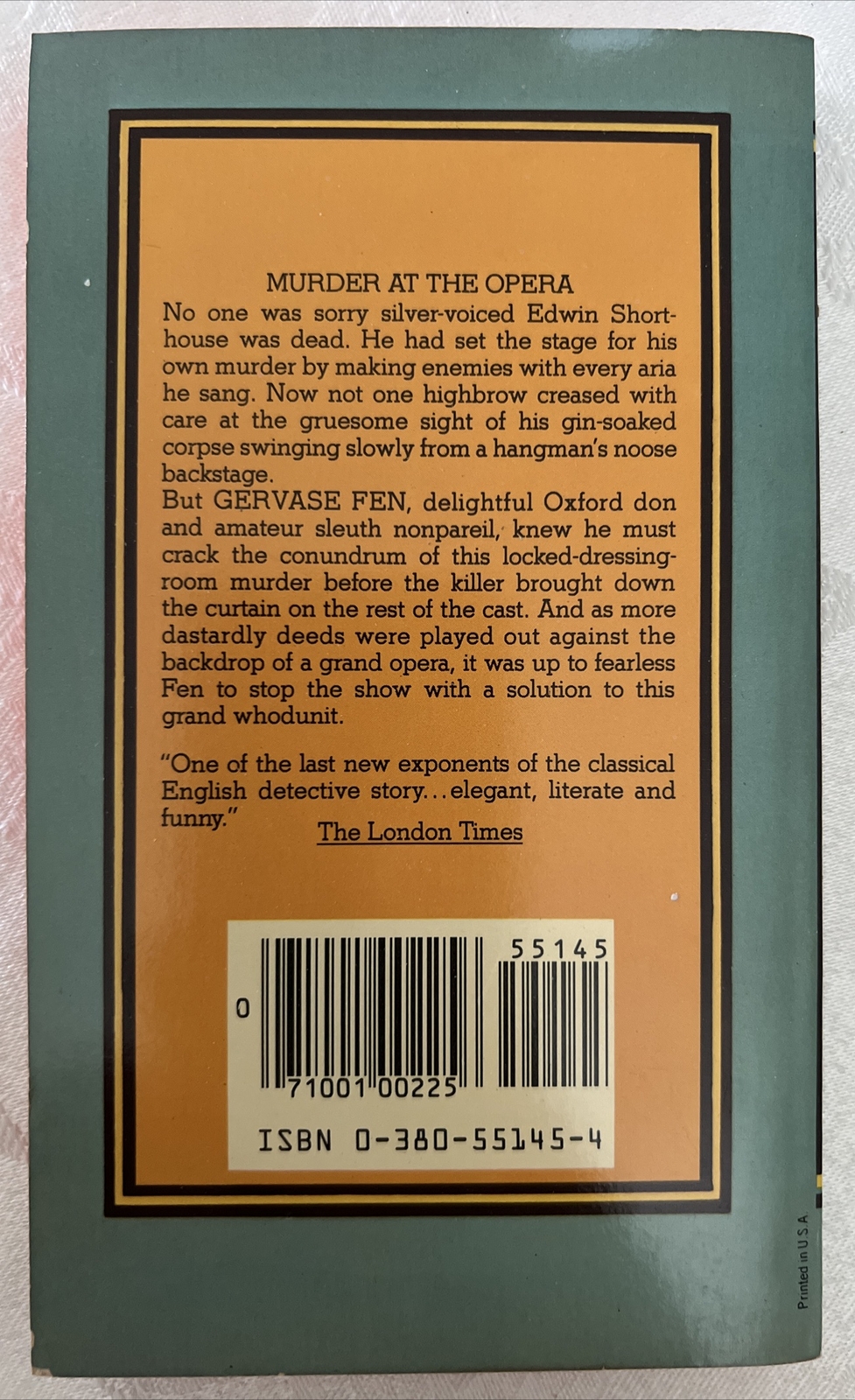 Swan Song By Edmund Crispin 1st Avon Printing 1981 Paperback NEW