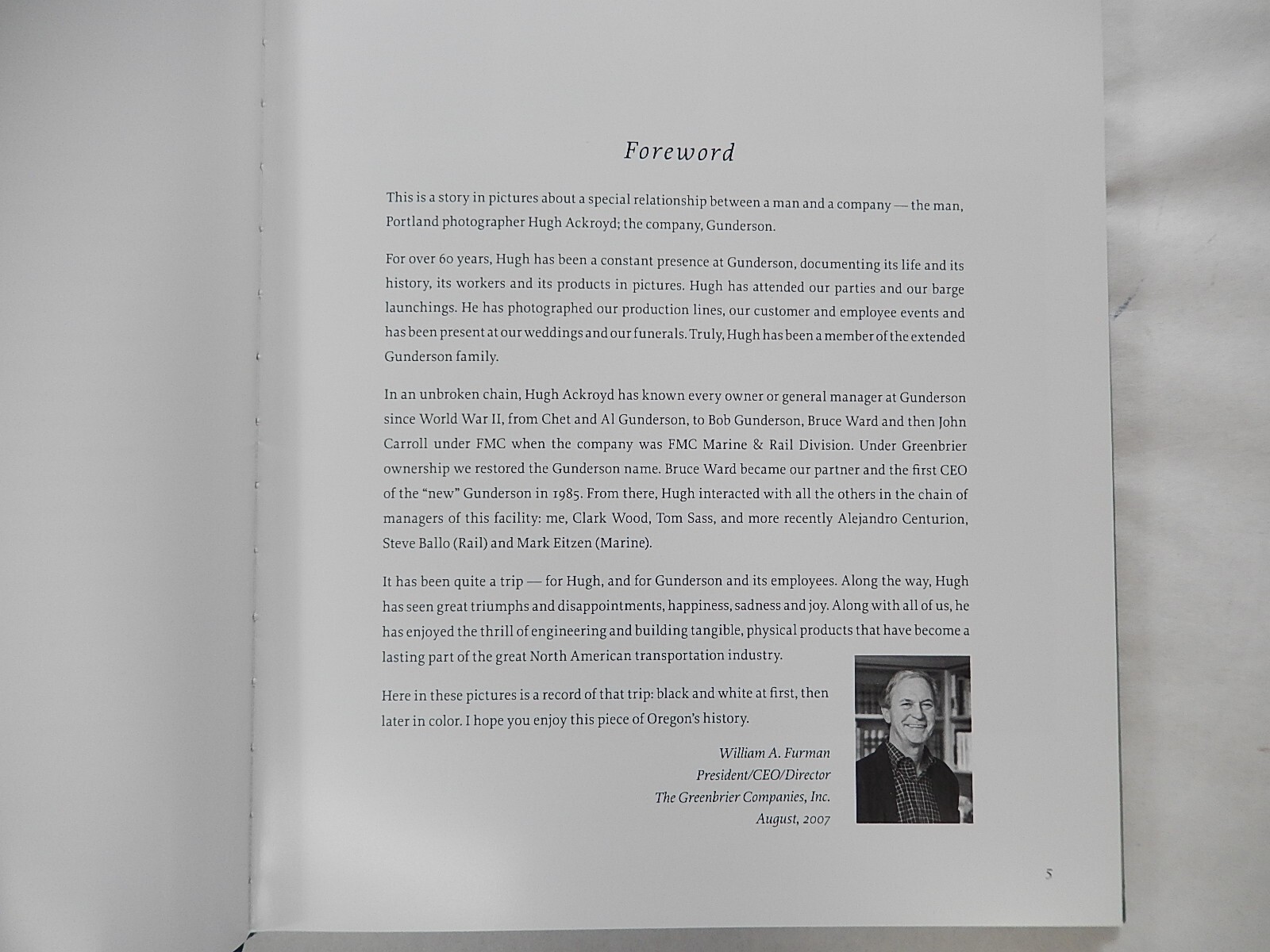 Gunderson: A History in Photographs by David Michael Smith, 2007, 1st Edition