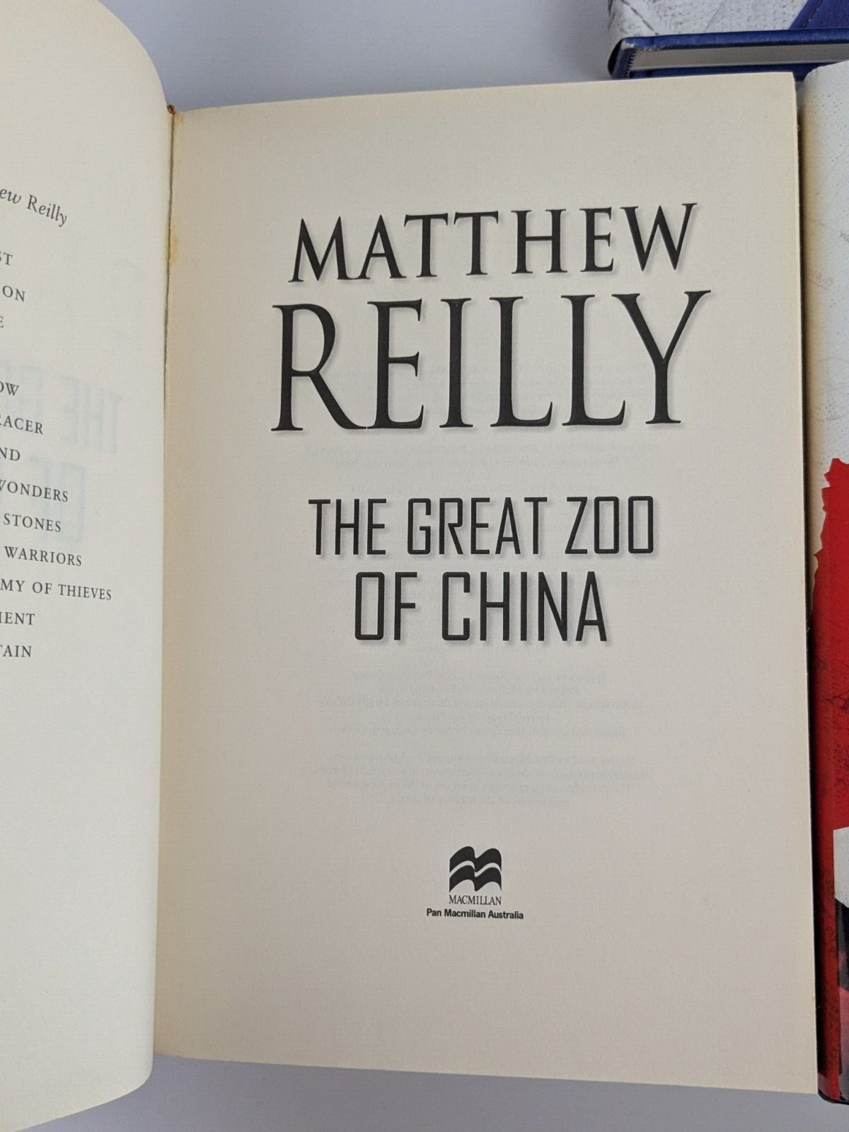 Matthew Reilly Hardcover x 3 Mr Einstein’s Secretary Great Zoo of China Cobalt