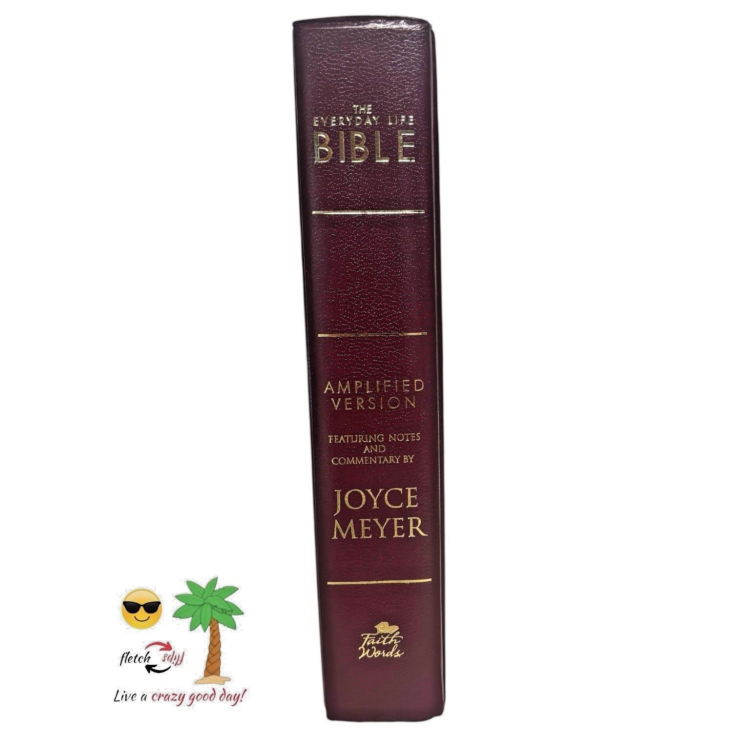Joyce Meyer Everyday Life Bible Amplified Version FaithWords Burgundy / New L👀K