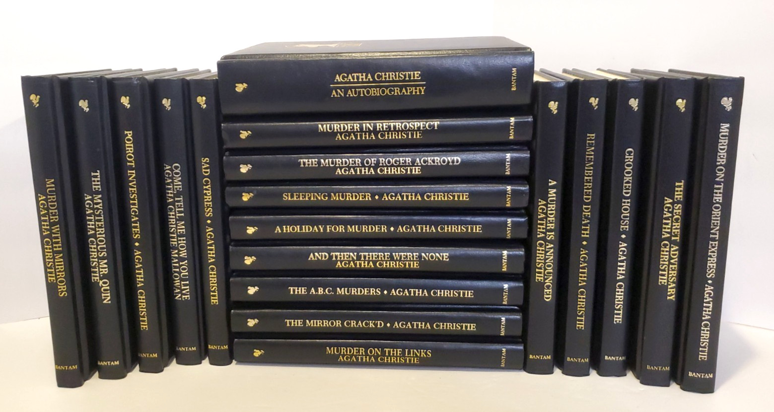 Agatha Christie Mystery Collection Bantam Leatherette HC Editions – Lot of 19