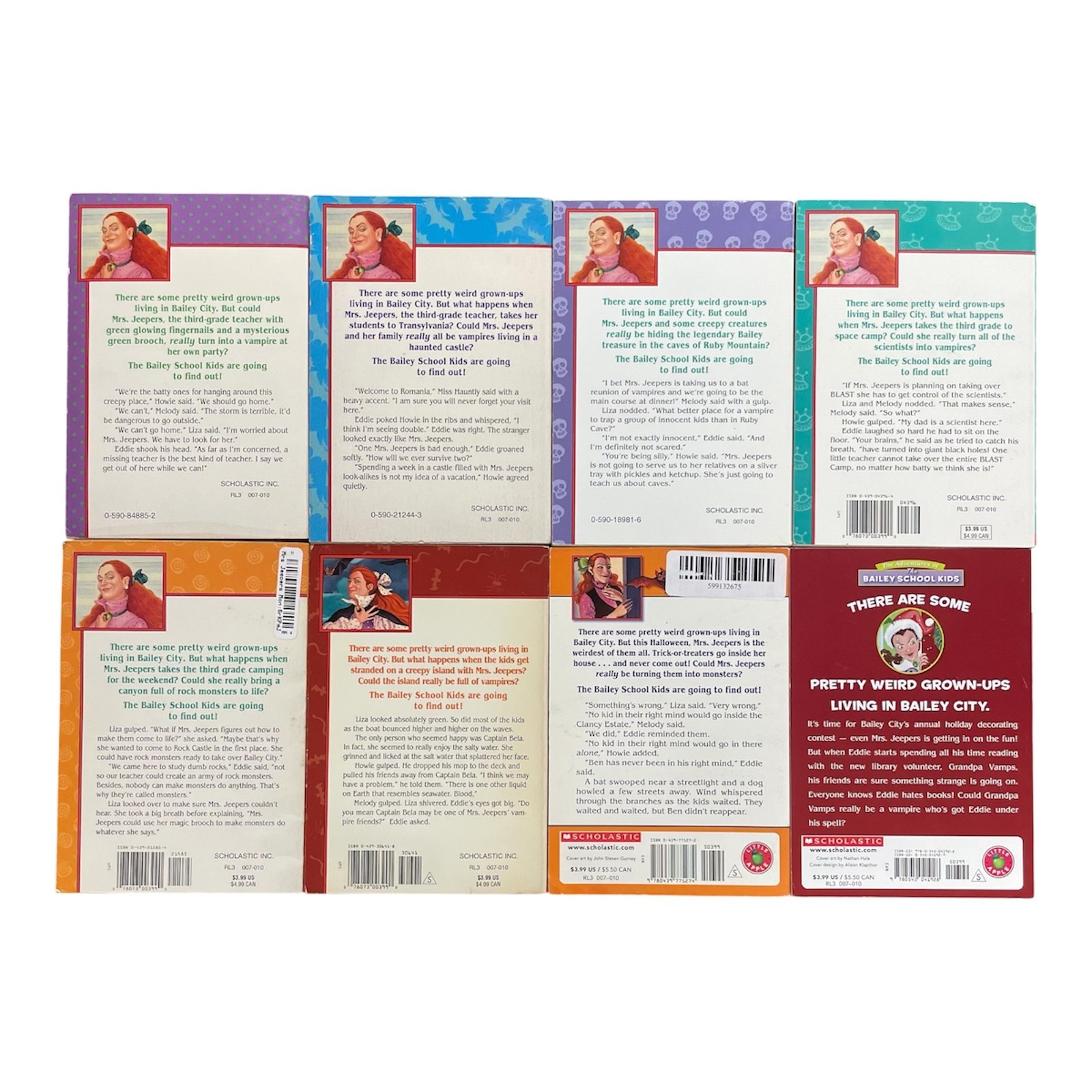 Complete Set Series Bailey School Kids Super Special Books Jeepers 1-8