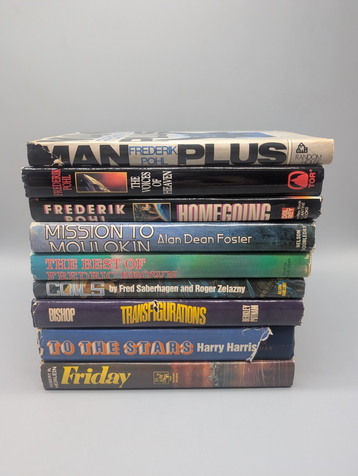 Lot Of 9 Vintage Science Fiction Sci-fi Books Hardcover Zelazny Pohl Foster…