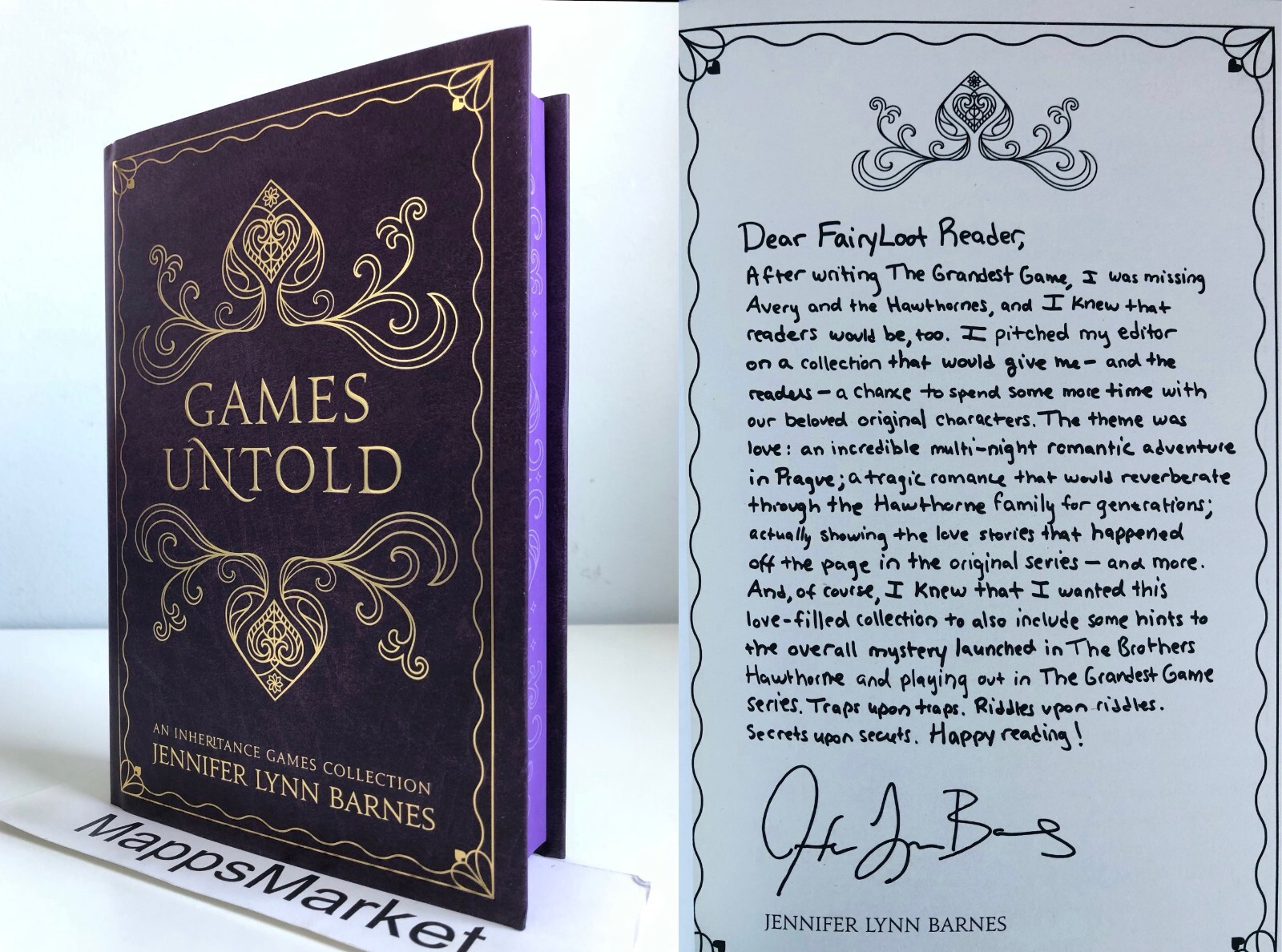 Inheritance Games Books 1-4 SIGNED by Jennifer Lynn Barnes FAIRYLOOT Stenciled