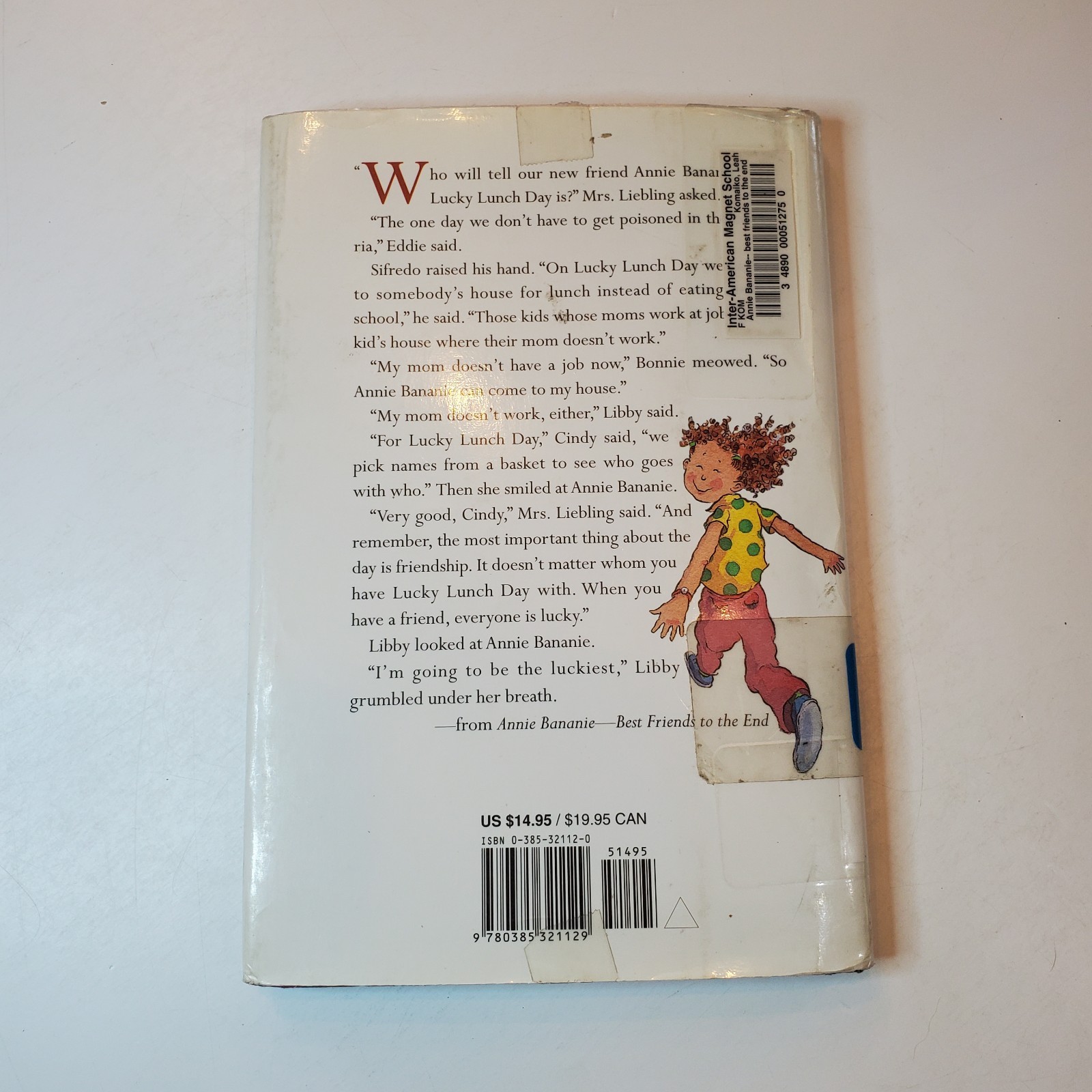 SIGNED Annie Bananie HC Leah Komaiko Best Friends To The End Abby Carter Library