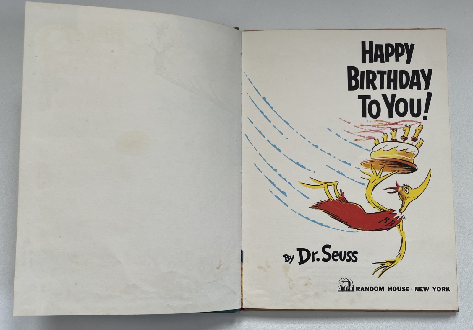 HAPPY BIRTHDAY TO YOU! by Dr. Suess Vintage Hardcover Book Copyright 1959