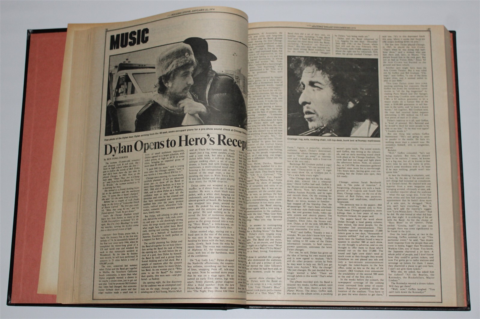 Bob Dylan 1974 Tour Rolling Stone Bound 10 Issue Special HC Rock Over 1000 Pages