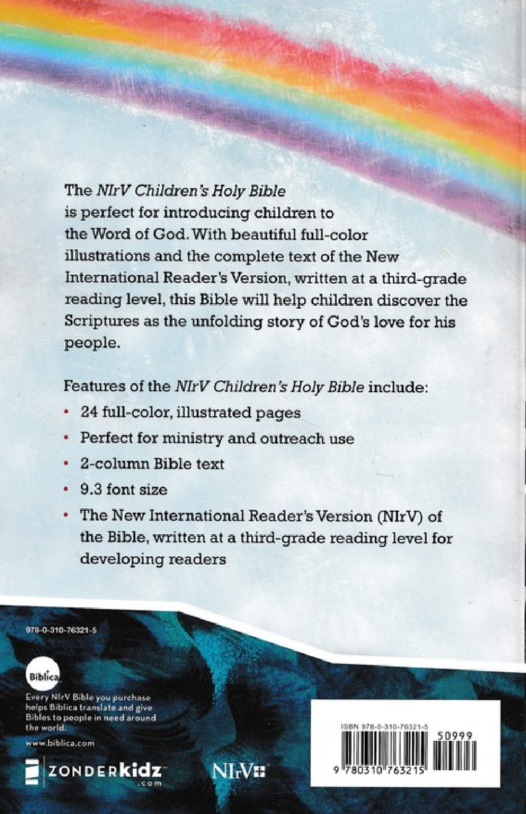NIrV Children’s Holy Bible by Zonderkidz Paperback BRAND NEW in Shrink Wrap!!!