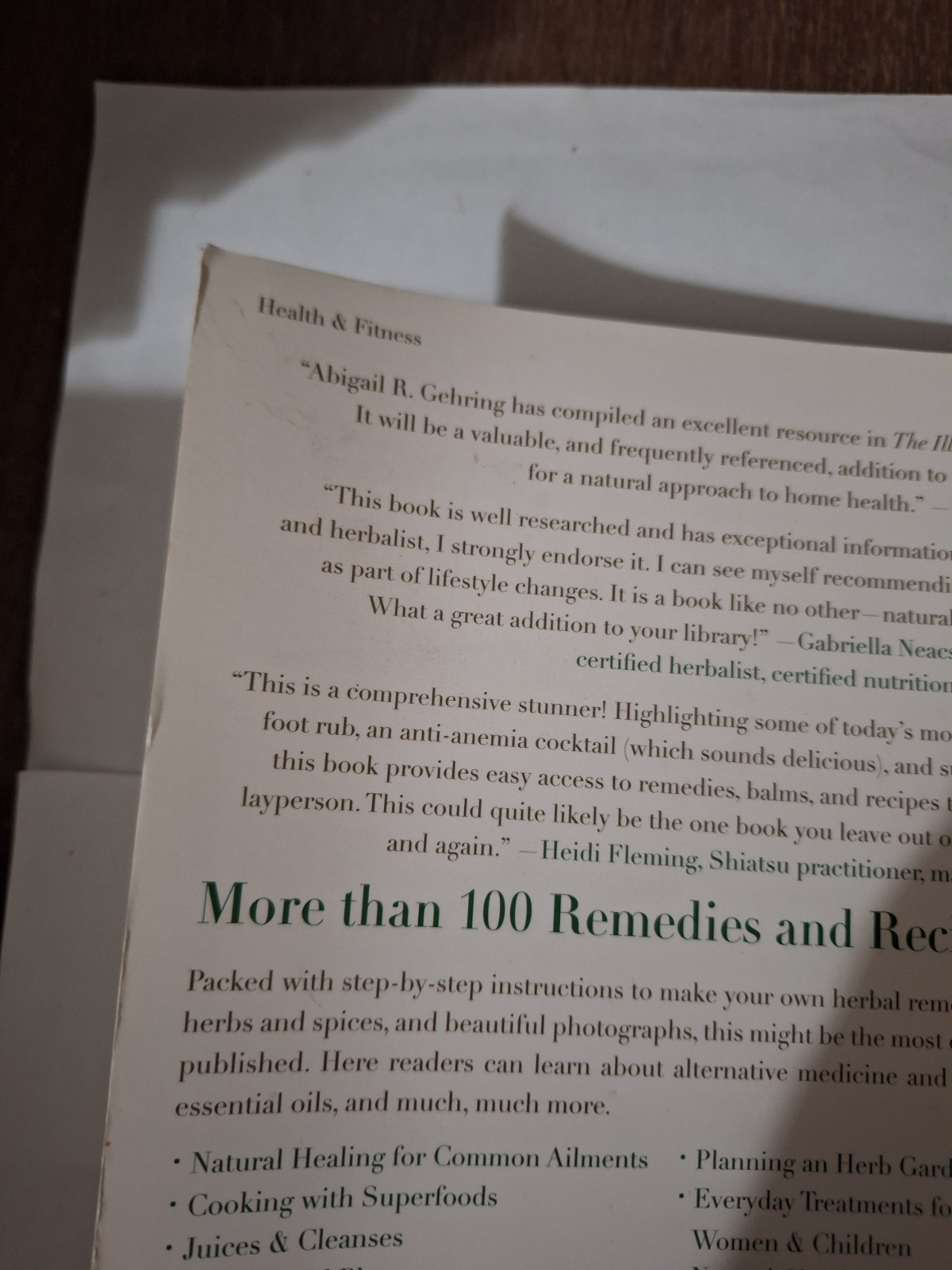Illustrated Encyclopedia of Natural Remedies / Recipes Book Superfoods Cleanses