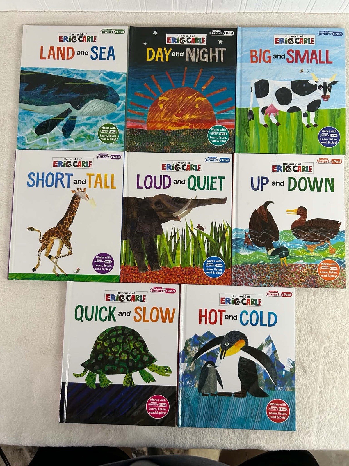 Lot Of 8 Eric Carle Hardback Children’s Books: Works With My First Smart Pad