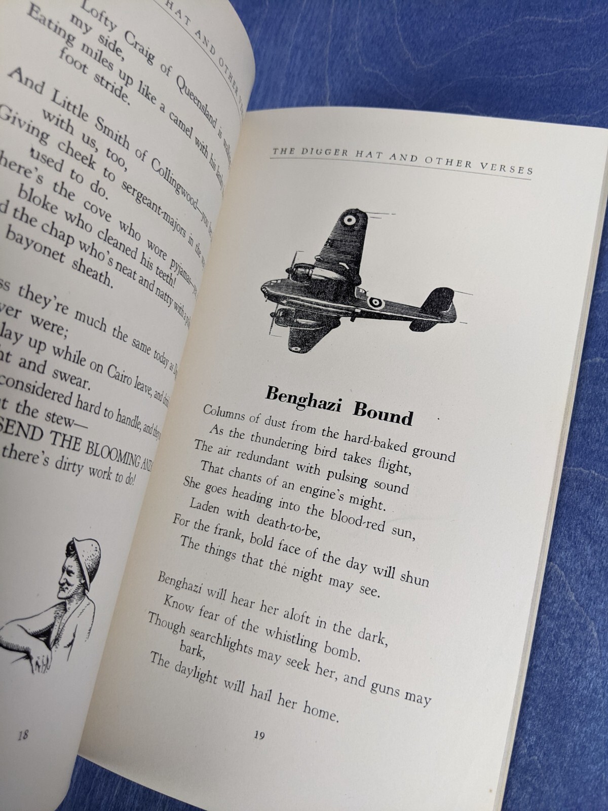 The Digger Hat & Other Verses – 1942 Tip Kelaher – Vintage WW2 Australian KIA