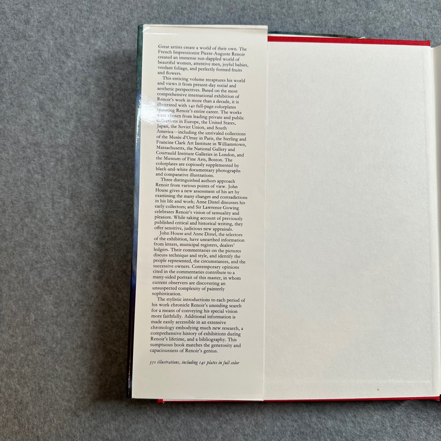 Renoir 1981 Harry N. Abrams Art Book Exhibition Catalog Illustrated