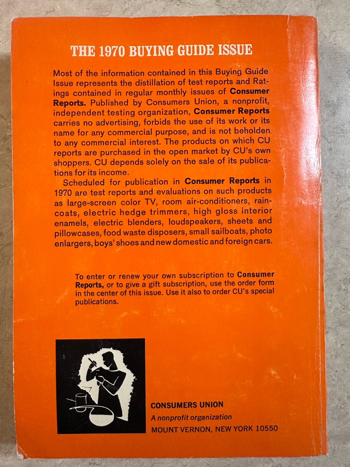 The Buying Guide Issue – Consumer Reports 1970