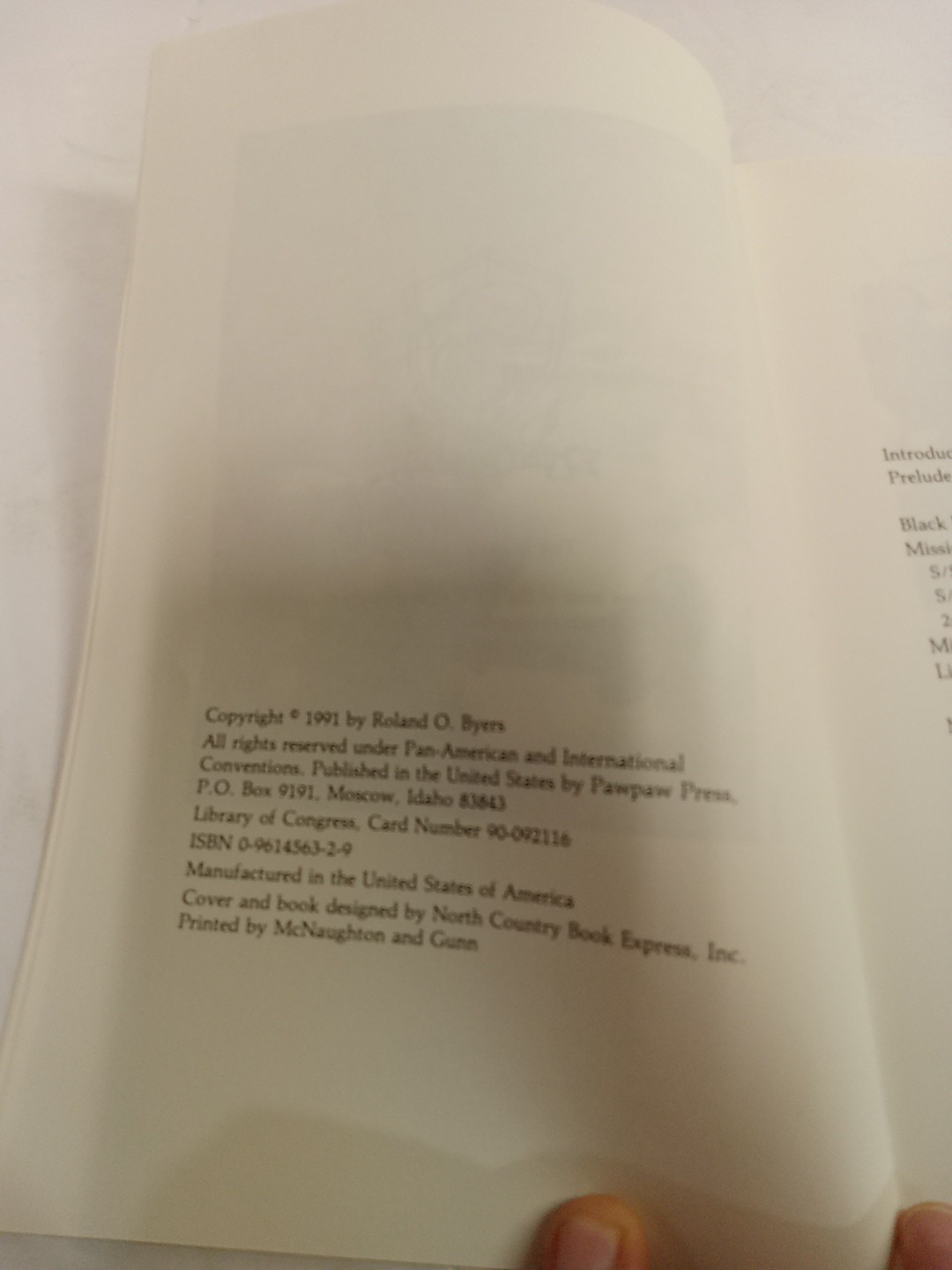 Black Puff Polly : And Other Flights to Eternity by Roland O. Byers 1991 SIGNED