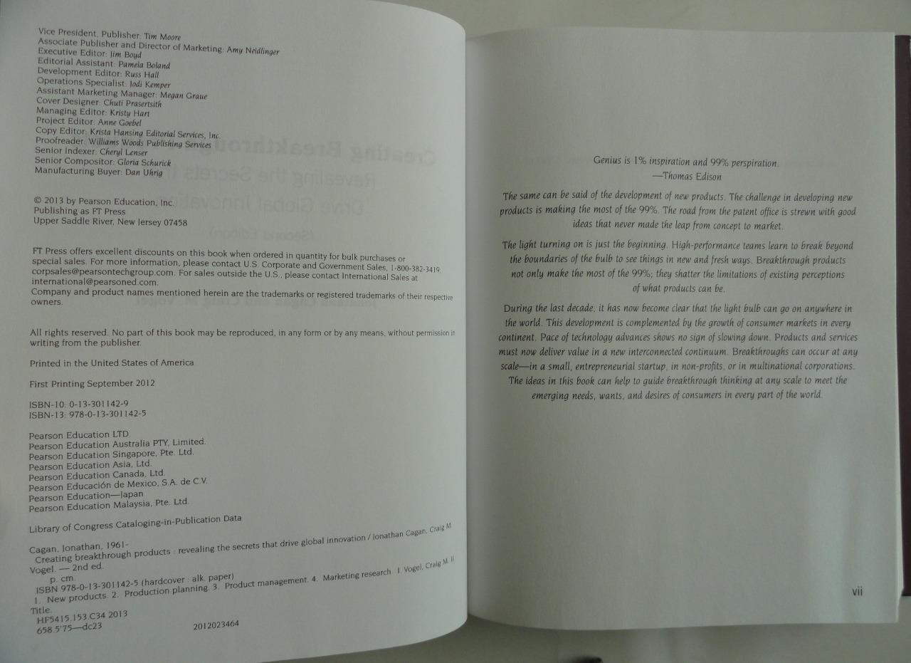 (408) Creating Breakthrough Products: Innovation Secrets 2nd Ed. Cagan HB 2012