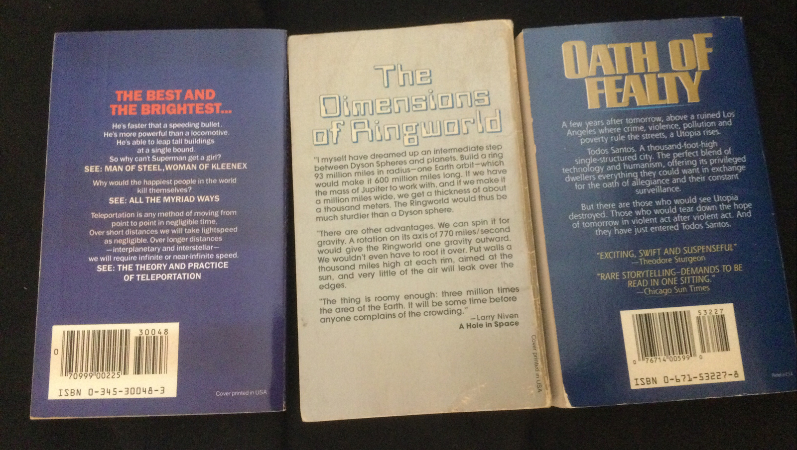 12 SF PBs by Larry Niven: Man-Kzin Wars, Ptavvs, Mote in God’s Eye, Ringworld++