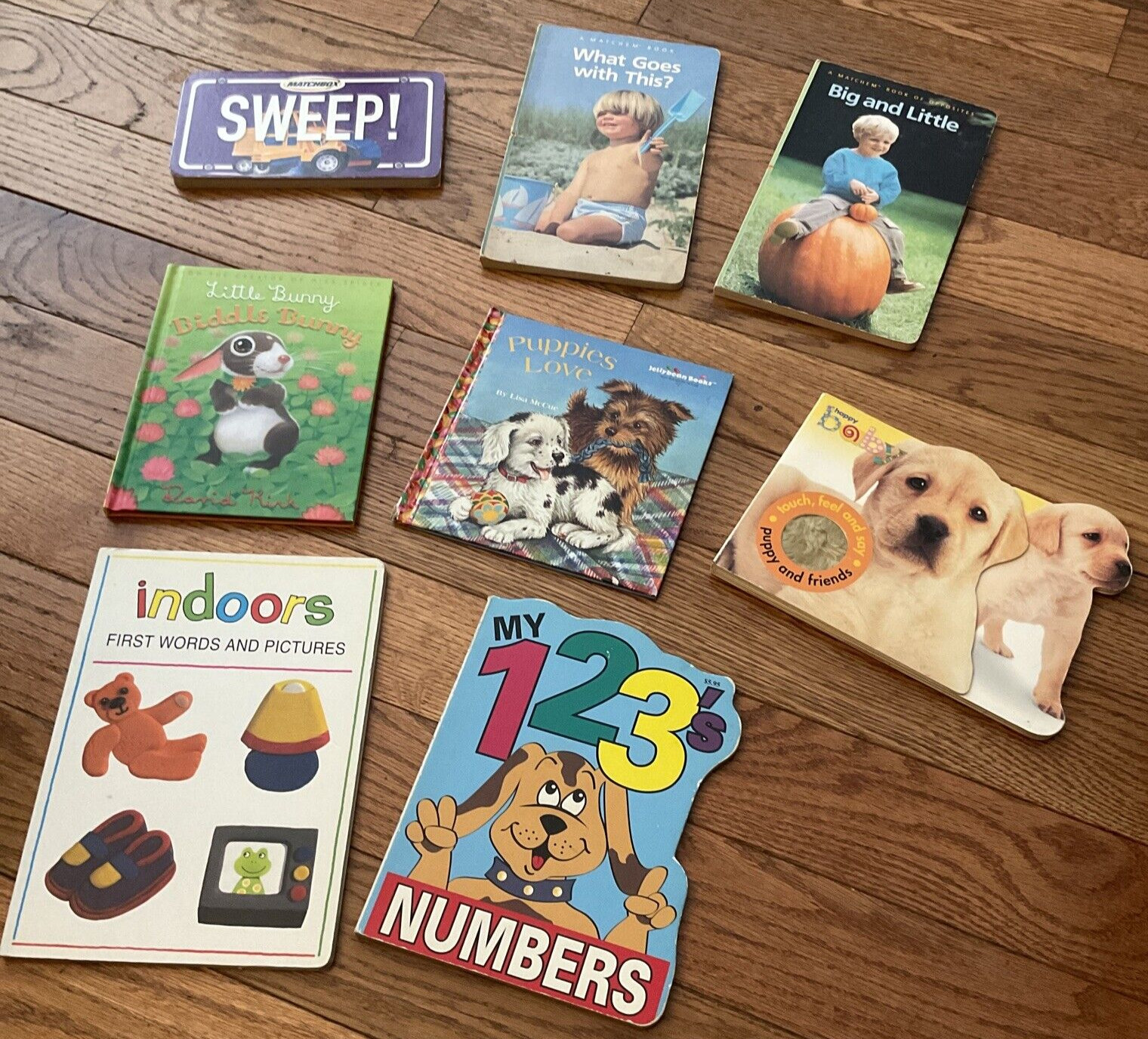 LOT of 8 Board Style Book Kids Toddler Baby Learning/ Numbers/ Dogs/ Big Small