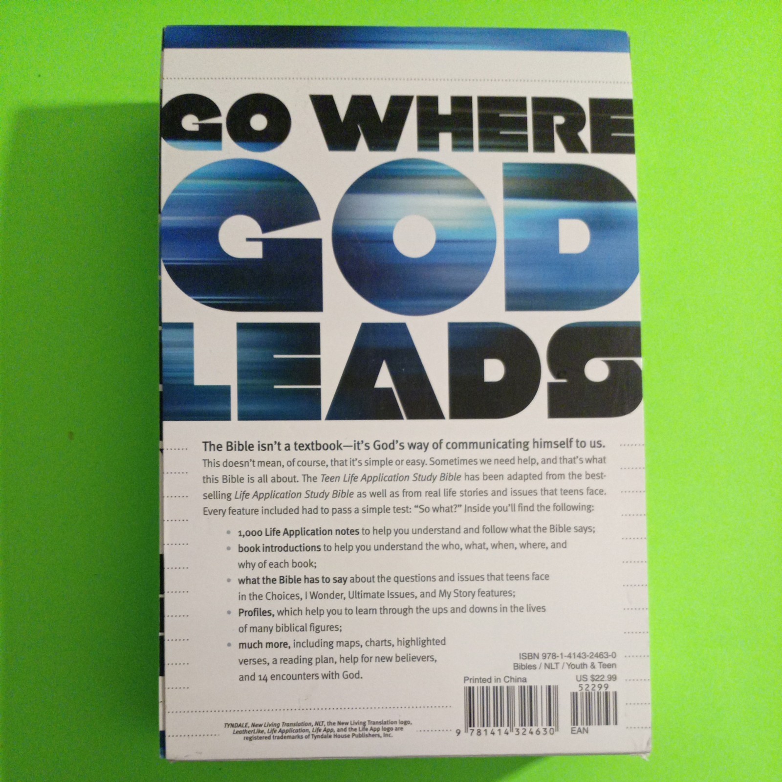 Teen Life Application Study Bible NLT ; 2013 Tyndale Hse. P/B