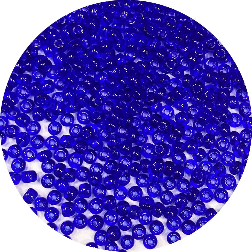 Transparent Royal Blue Color 4mm Seed Beads About 1200pcs/100Grams in Bag, 6/0 G