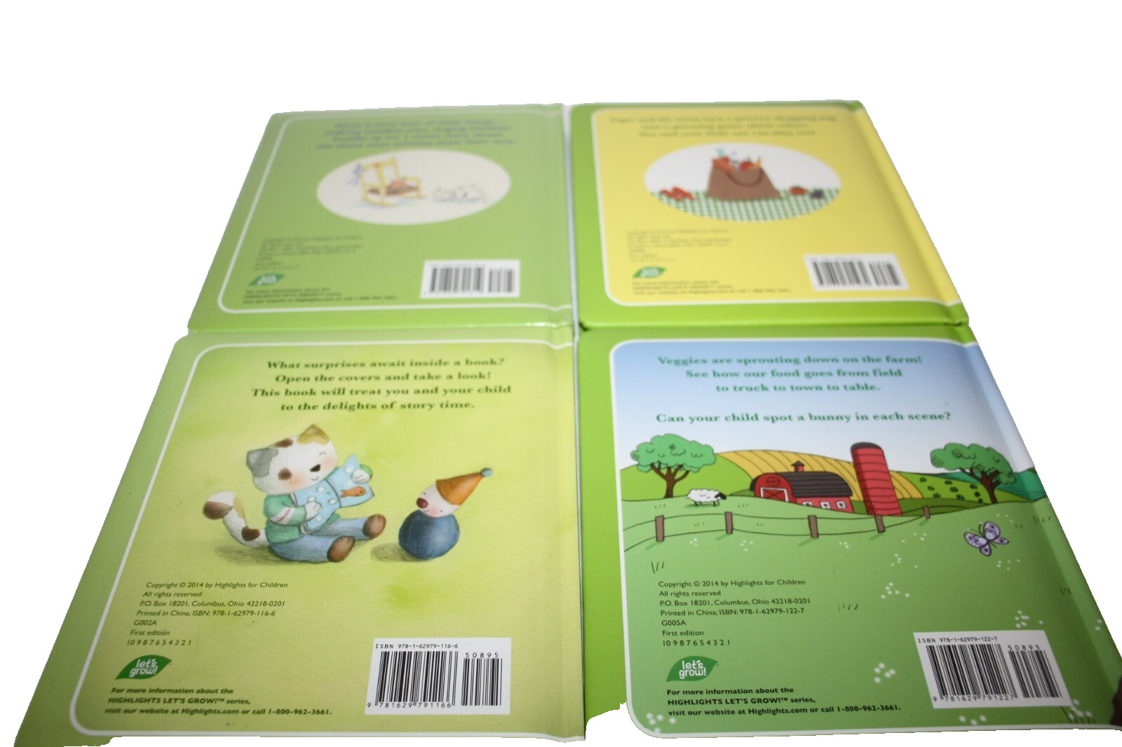 Highlights Let’s Grow Childrens Books Lot Of 4 Soft Cover Board Books Learning