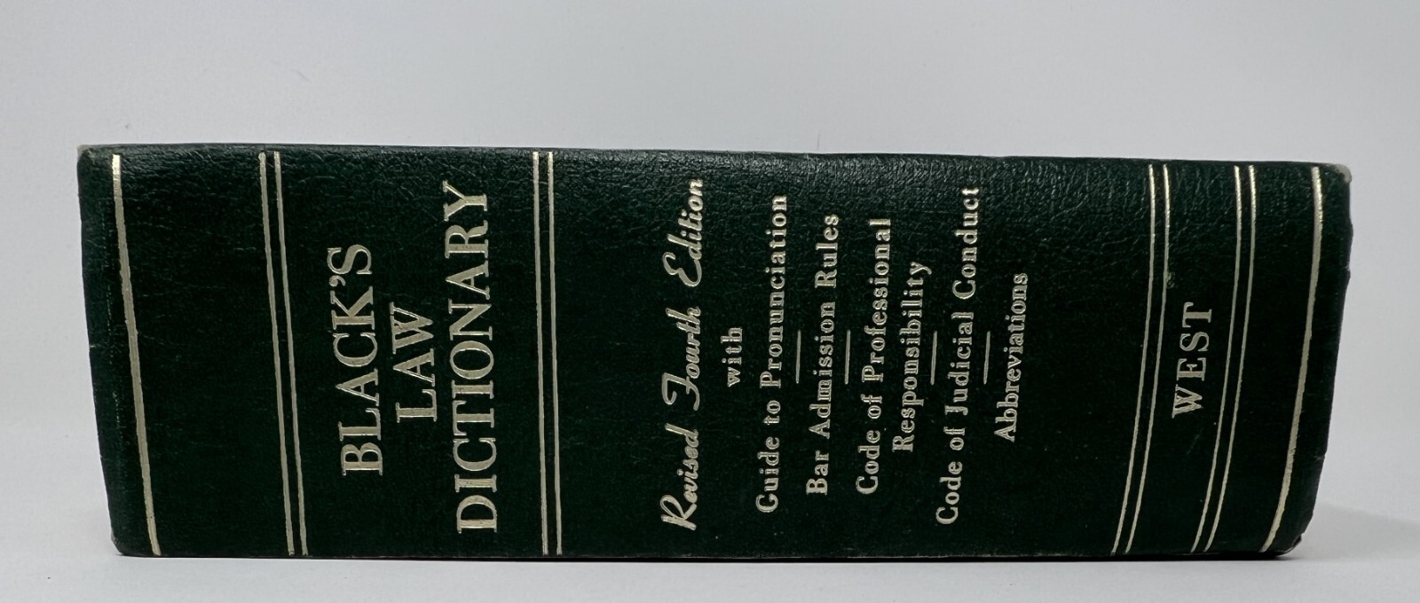 Black’s Law Dictionary: Revised 4th Ed./12th Print by Henry Black – 1975 HC West