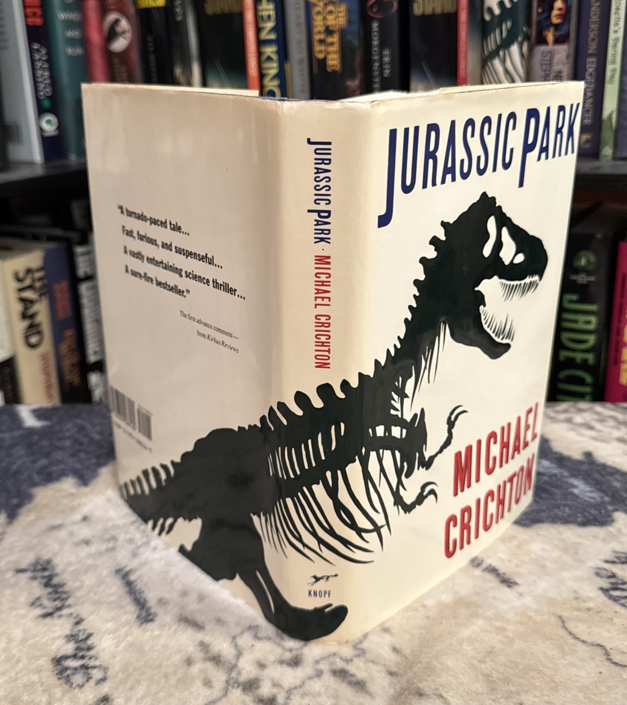 Jurassic Park – Michael Crichton (1990, Hardcover) First Edition/8th Print, G