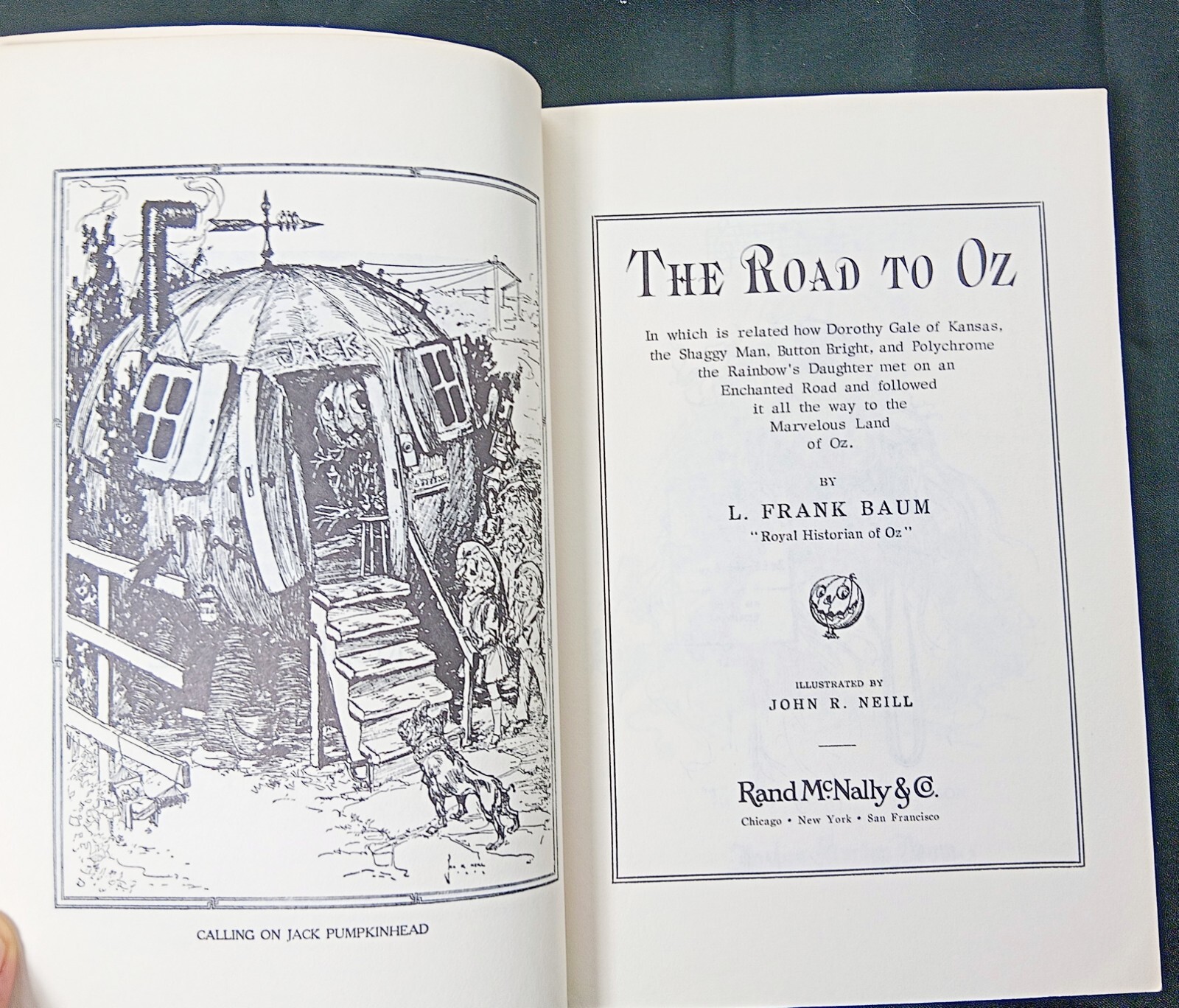 THE ROAD TO OZ L. Frank Baum Softcover Rand McNally (1970’s reprint)