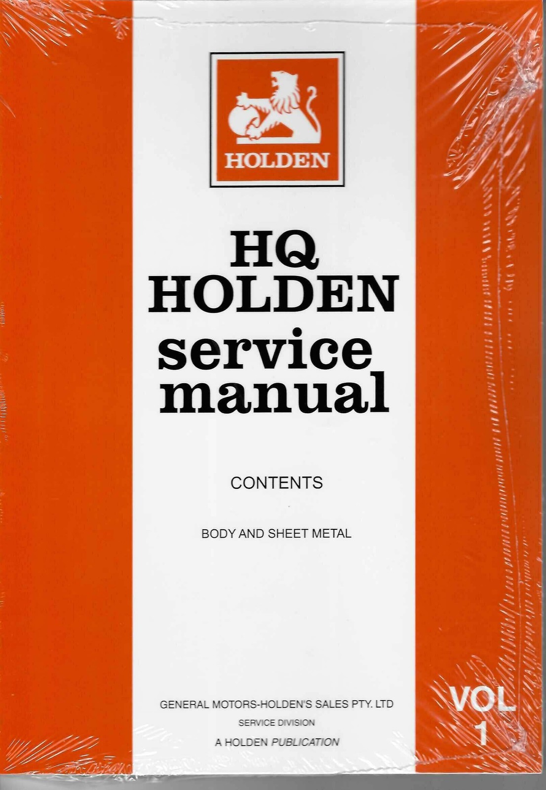 Holden HQ 1971 – 1974 Service Manual (5 Volume Set, A Holden Publication)